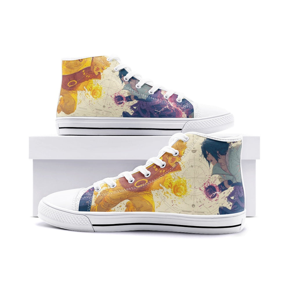 Uzu.NarutoXSasuke (Unisex High Top Canvas Shoes)