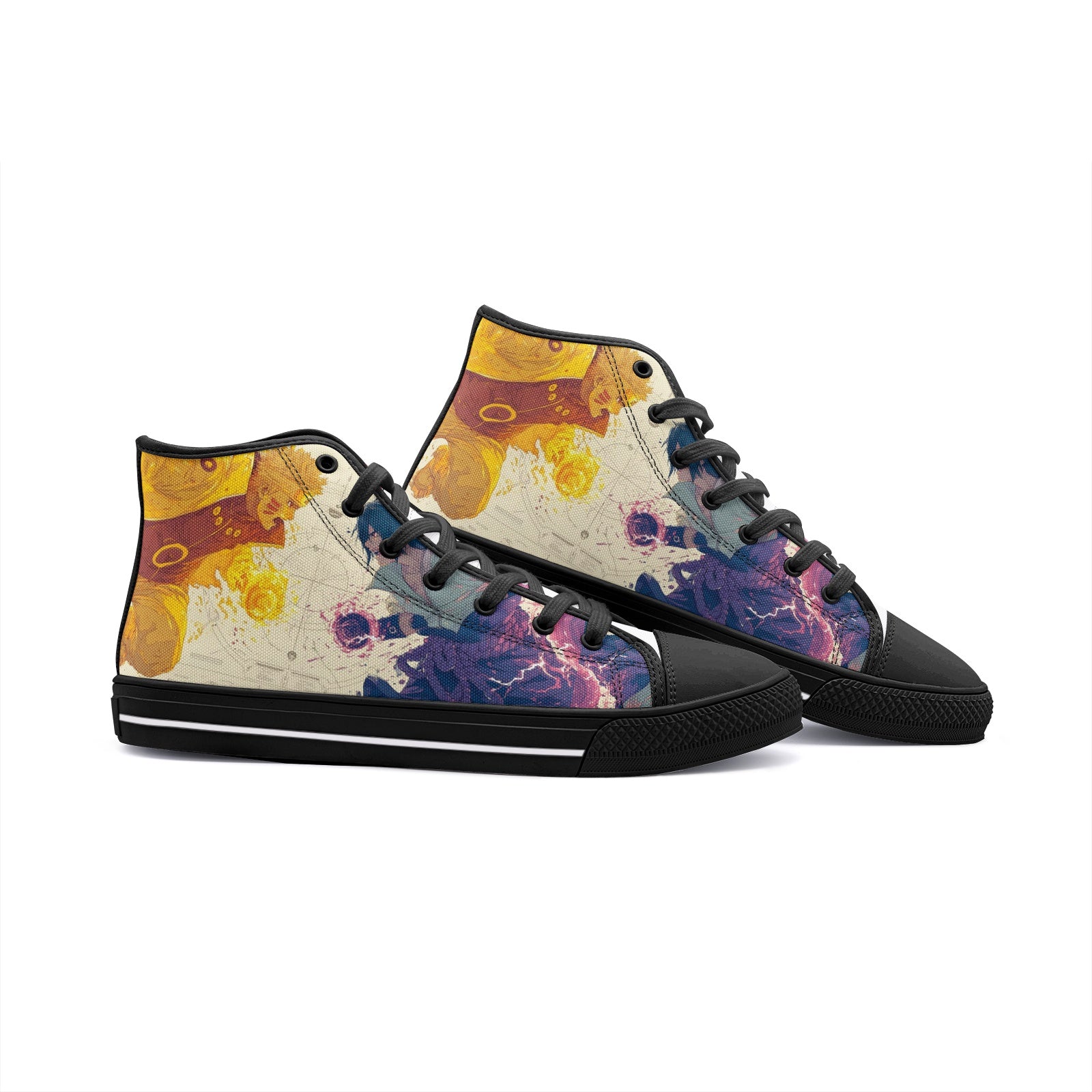 Uzu.NarutoXSasuke (Unisex High Top Canvas Shoes)