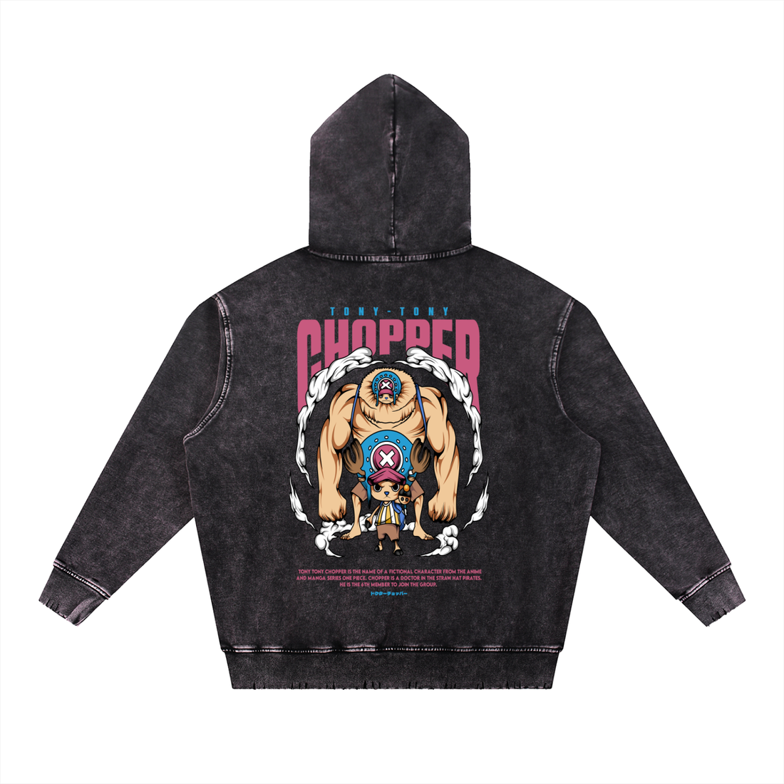 Snow Wash Hand-Frayed Heavyweight  Hoodie