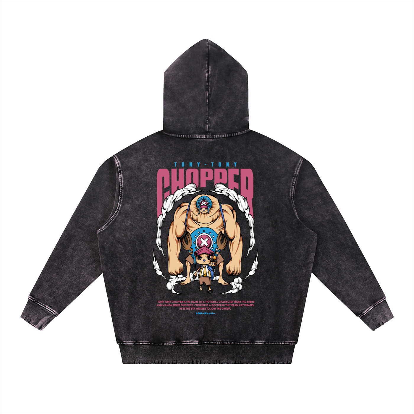 Snow Wash Hand-Frayed Heavyweight  Hoodie