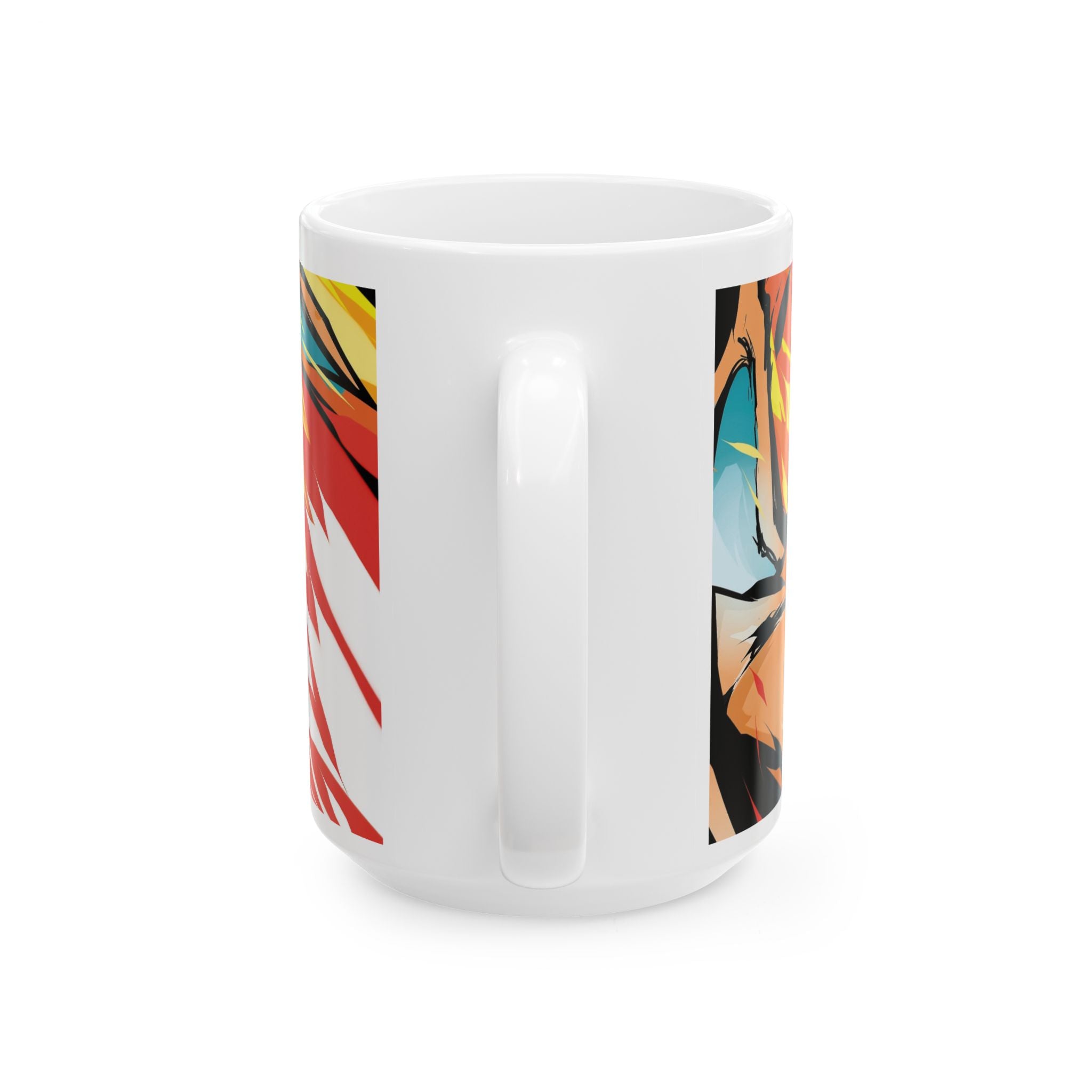 Bold Ceramic Mug for Dragon Lovers, Fantasy Mug, Fire Breathing Dragon Cup, Unique Gift for Gamers, 11oz