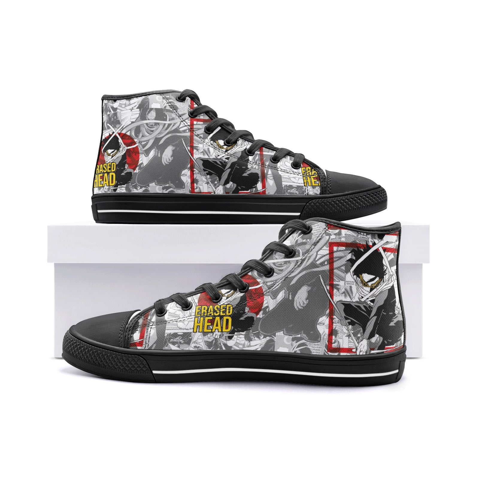 My Hero Academia-Erased head (Unisex High Top Canvas Shoes)