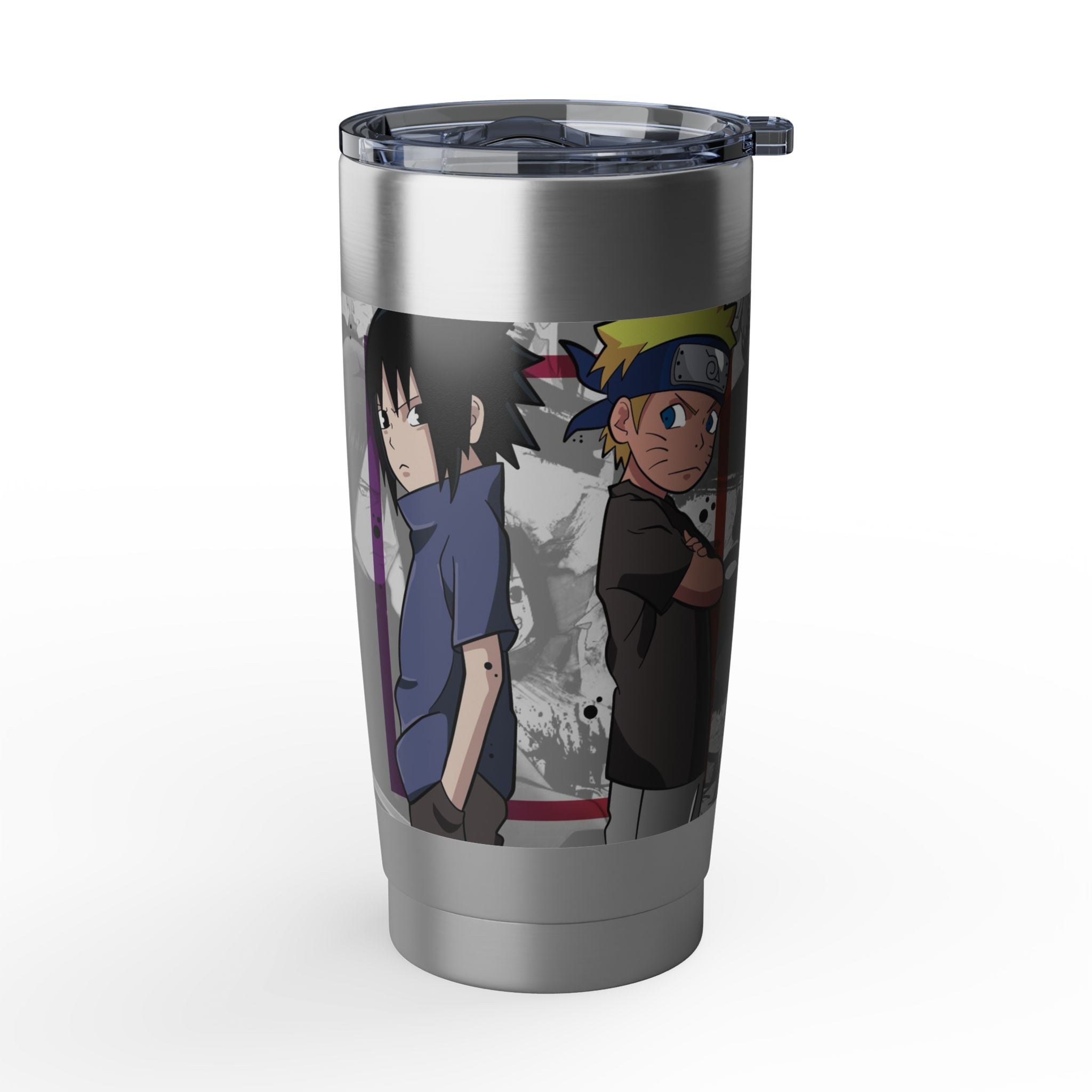 Naruto and Sasuke collage Tumbler | Anime character stainless steel 20oz