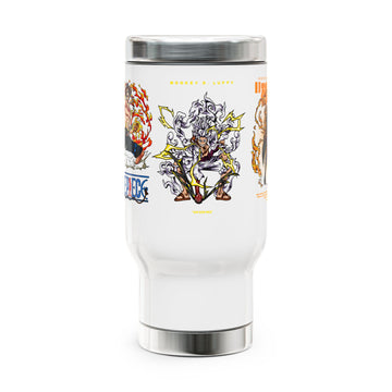 One Piece Ace Flame Pirate Skull travel mug | Stainless Steel 14oz
