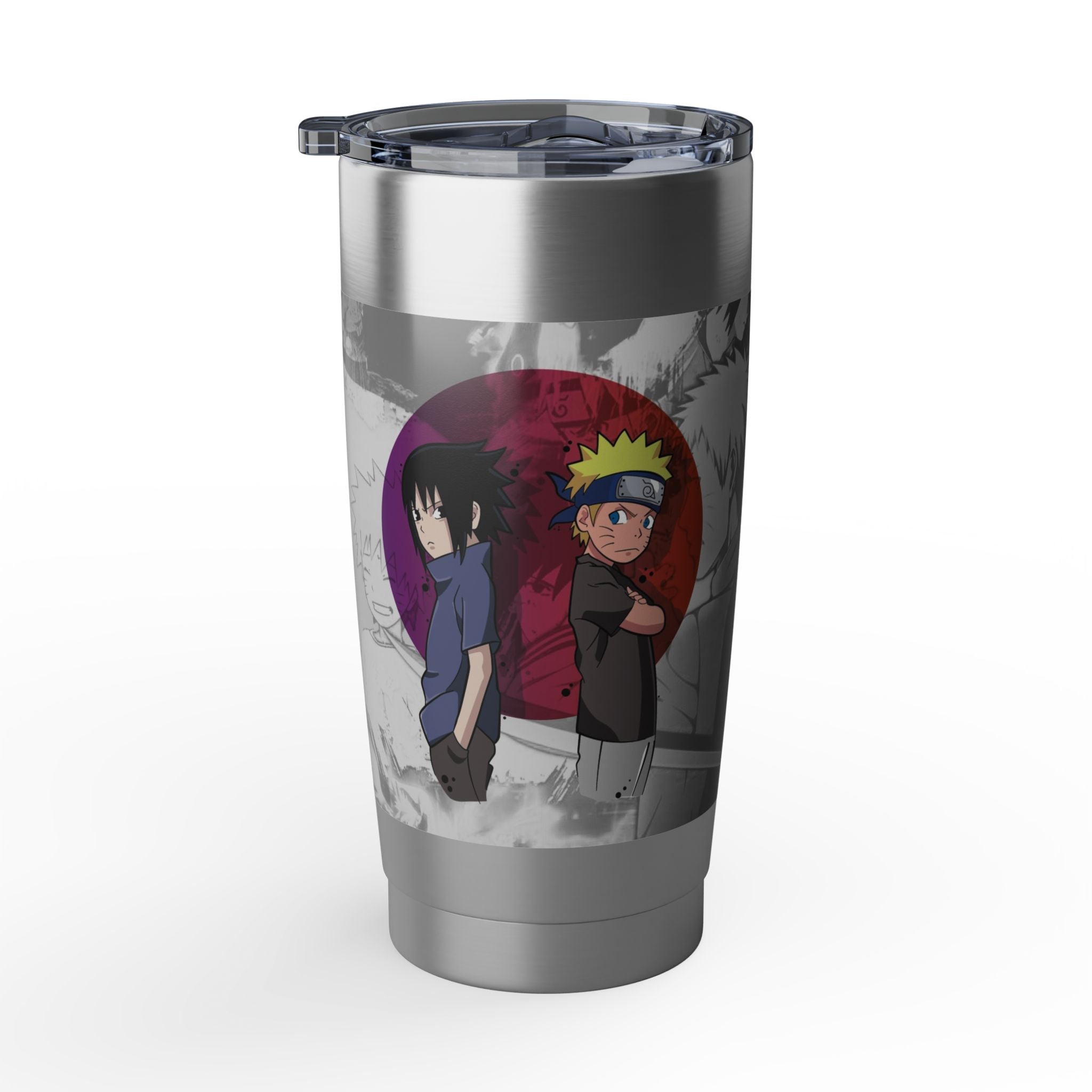 Naruto and Sasuke collage Tumbler | Anime character stainless steel 20oz