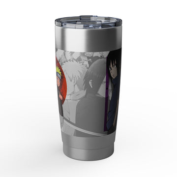 Naruto and Sasuke collage Tumbler | Anime character stainless steel 20oz