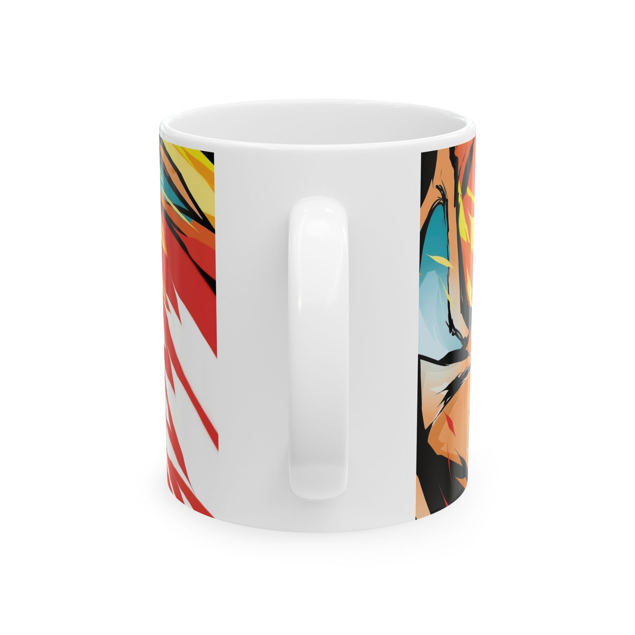 Bold Ceramic Mug for Dragon Lovers, Fantasy Mug, Fire Breathing Dragon Cup, Unique Gift for Gamers, 11oz