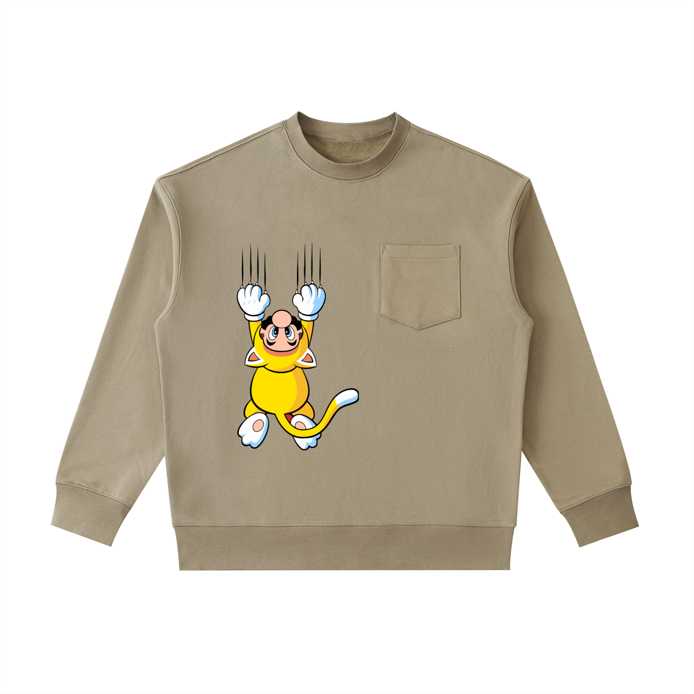 Heavyweight Patch Pocket Crewneck Sweatshirt