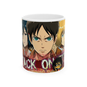 Anime-Inspired Ceramic Mug, Coffee Lover Gift, Cartoon Collector's Cup, Unique Drinkware for Holidays, Video Game Gift
