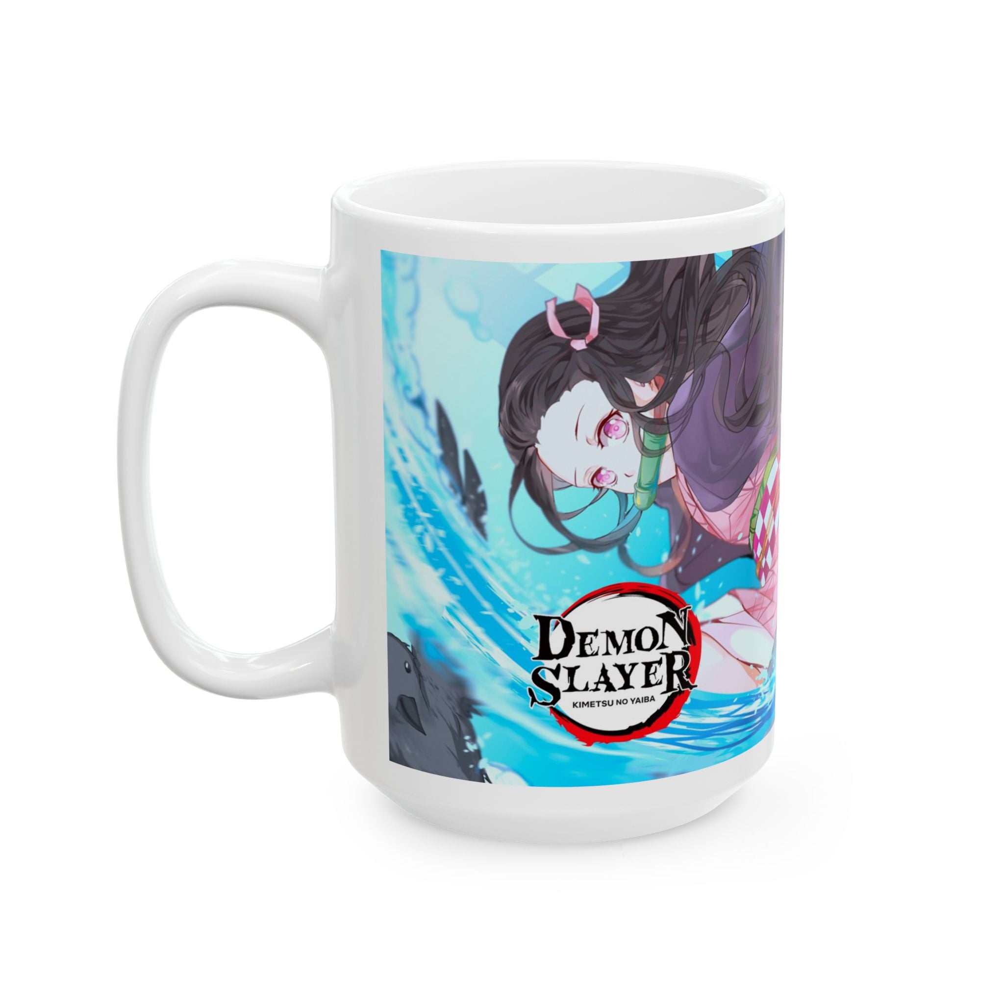 Anime-Inspired Ceramic Mug, Gift for Fans, Hot Beverage Cups, Collectible Drinkware, Cosplay Accessories, Demon Slayer Theme