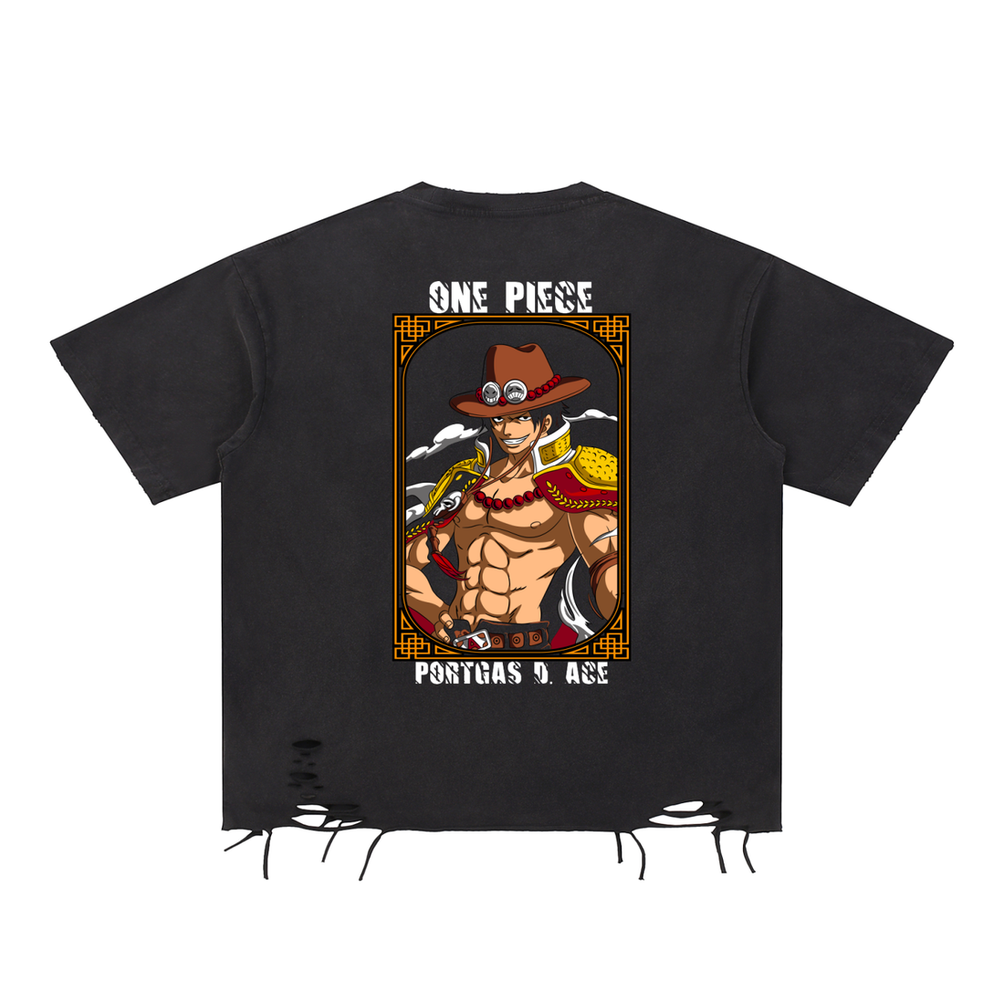 Snow Washed Raw-Hem T-Shirt