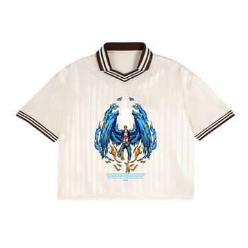 Contrast Stripes Polo Collar T-Shirt