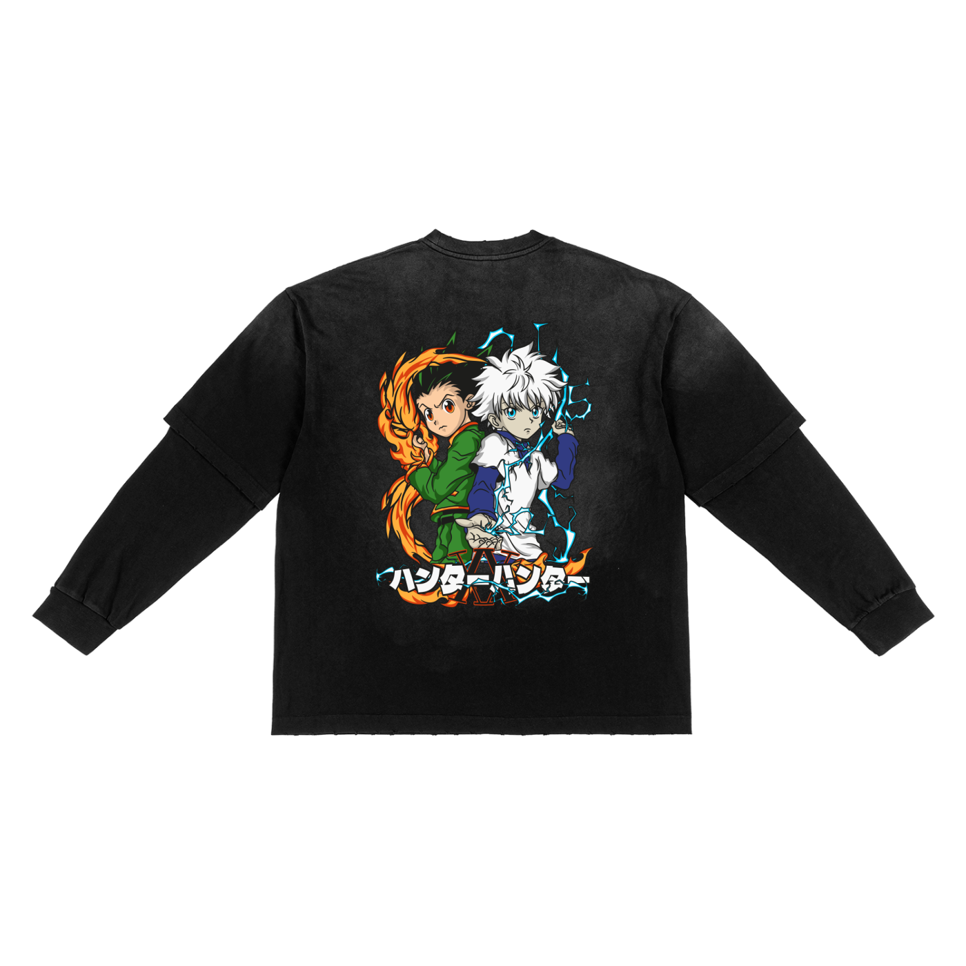 Sunfade Hand-Frayed Faux Two-Piece T-Shirt