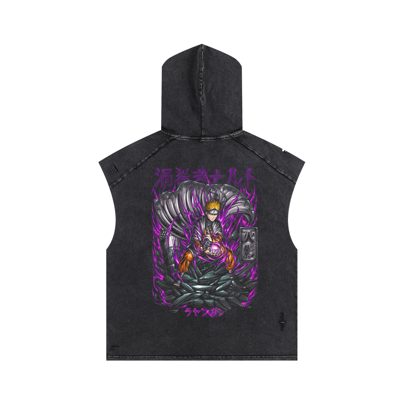 Snow Washed Boxy Hooded Tank Top