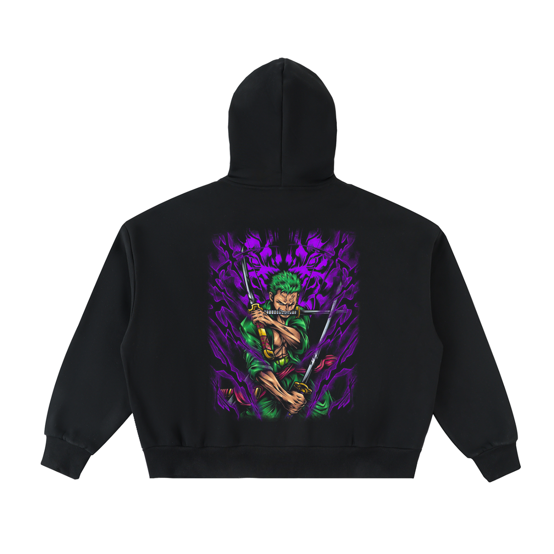 Fleeced Full-Zip Boxy Hoodie