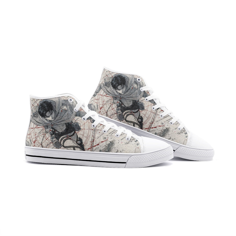 AOT-Levi (Unisex High Top Canvas Shoes)