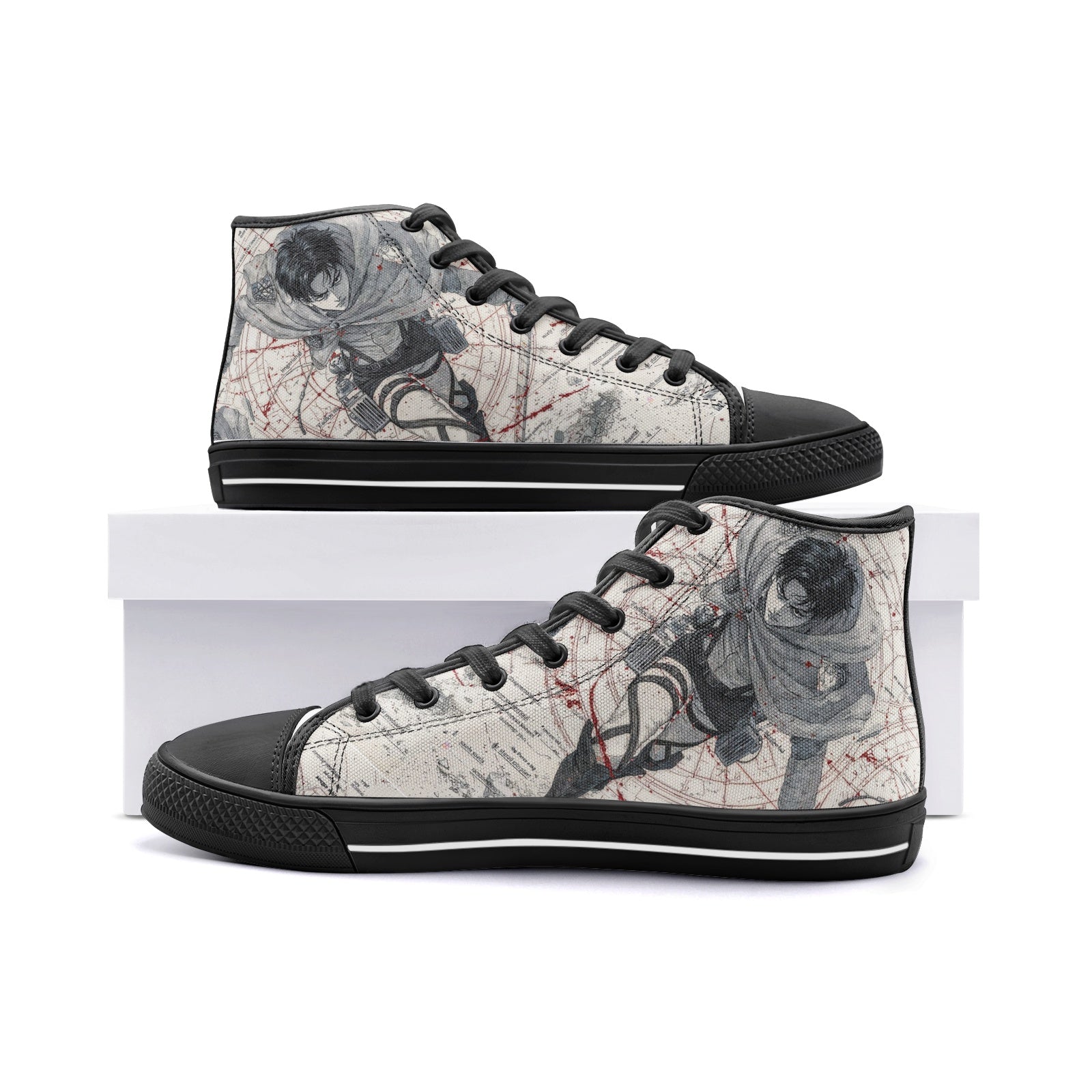 AOT-Levi (Unisex High Top Canvas Shoes)