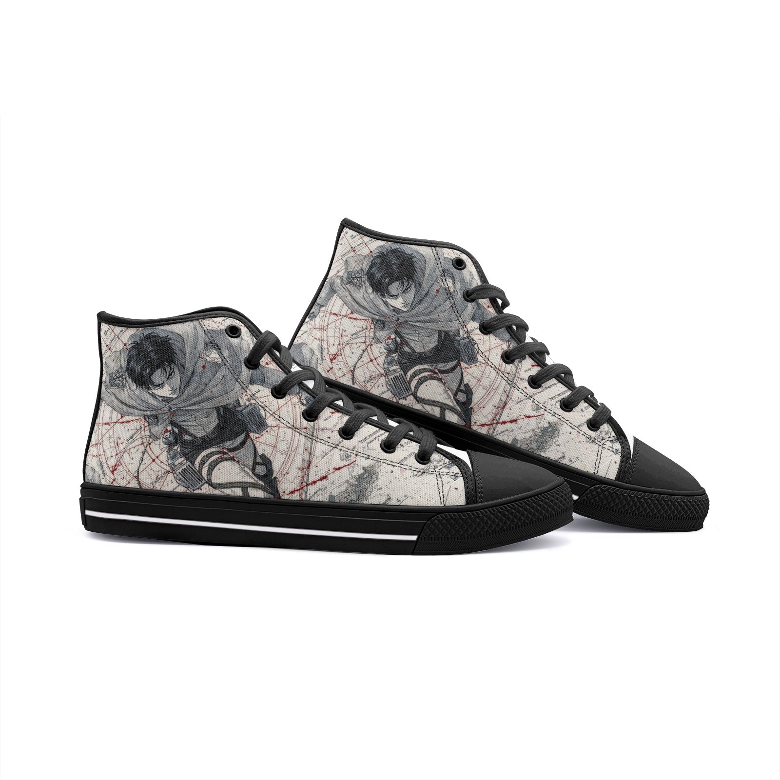 AOT-Levi (Unisex High Top Canvas Shoes)