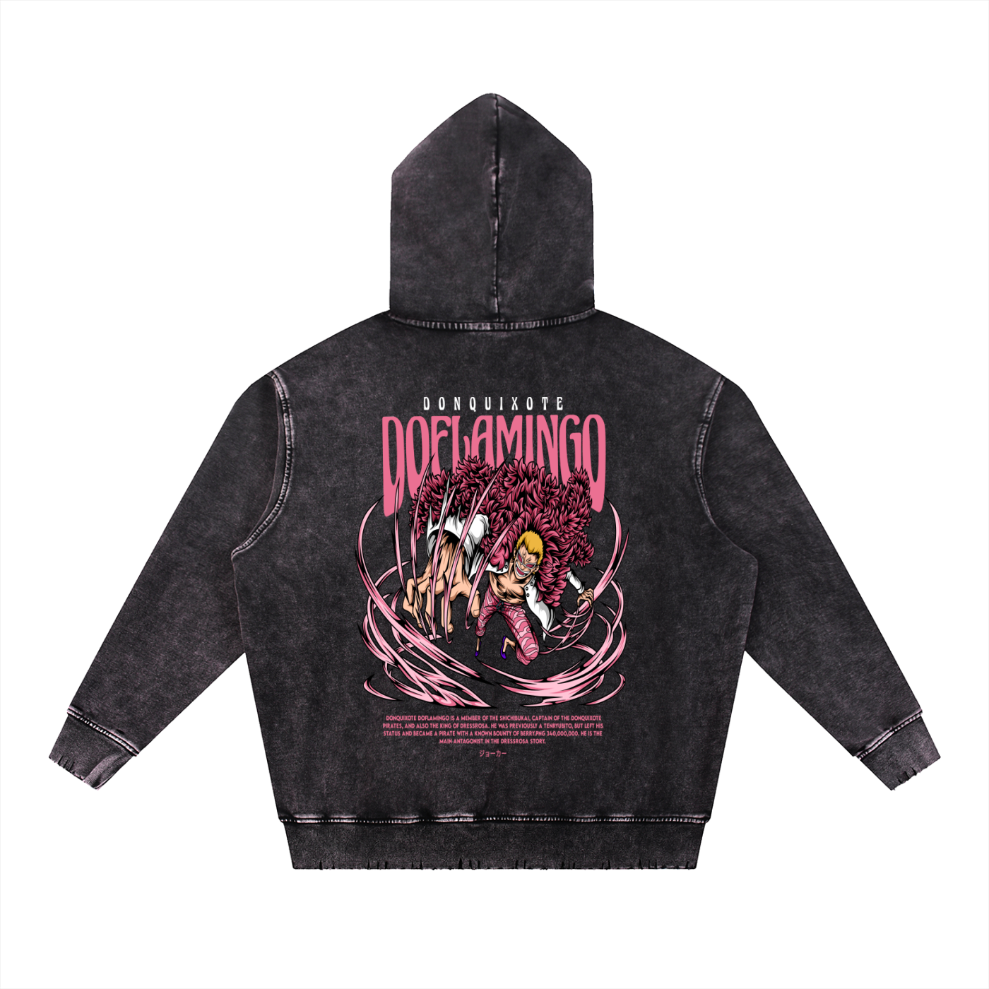 Snow Wash Hand-Frayed Heavyweight  Hoodie