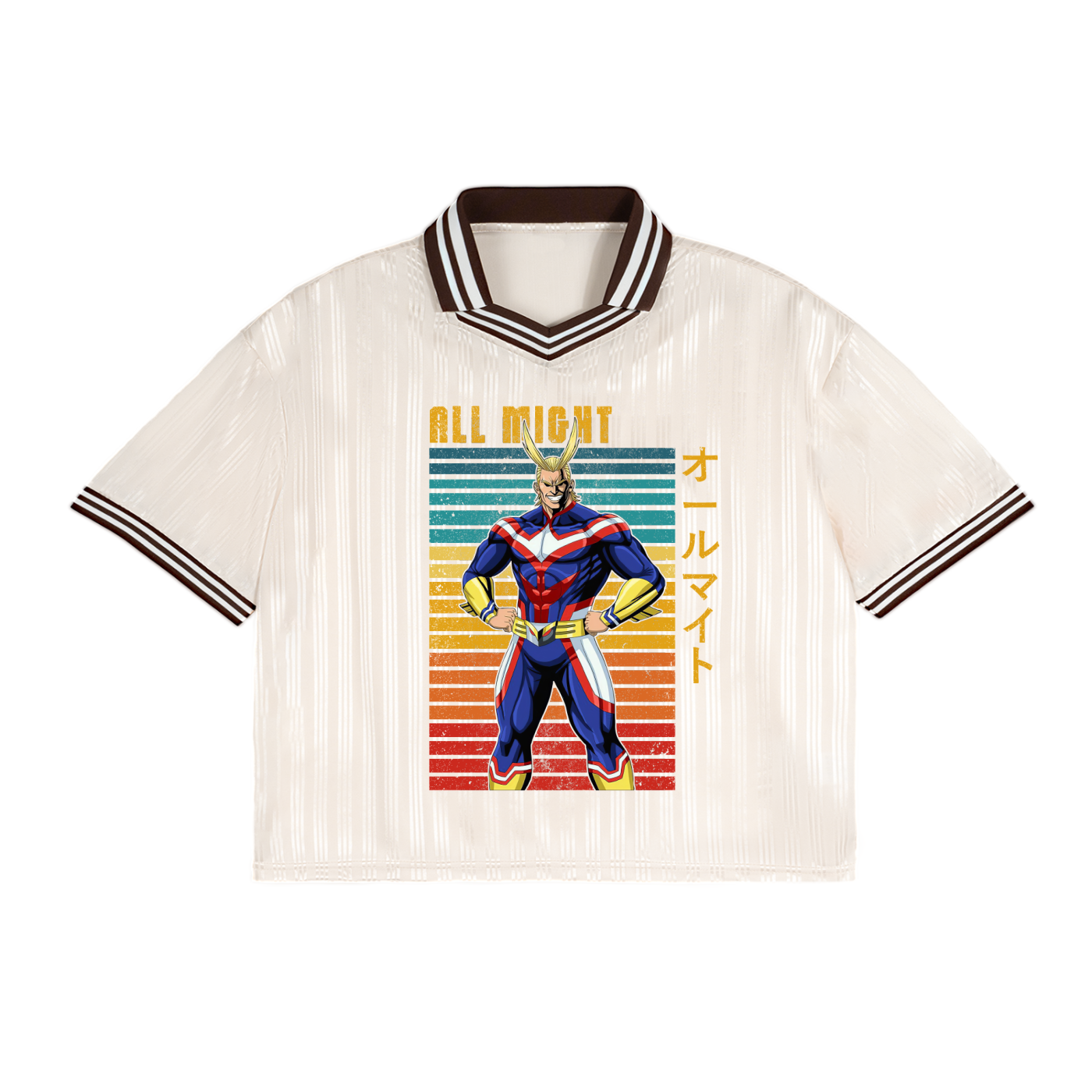 Contrast Stripes Polo Collar T-Shirt