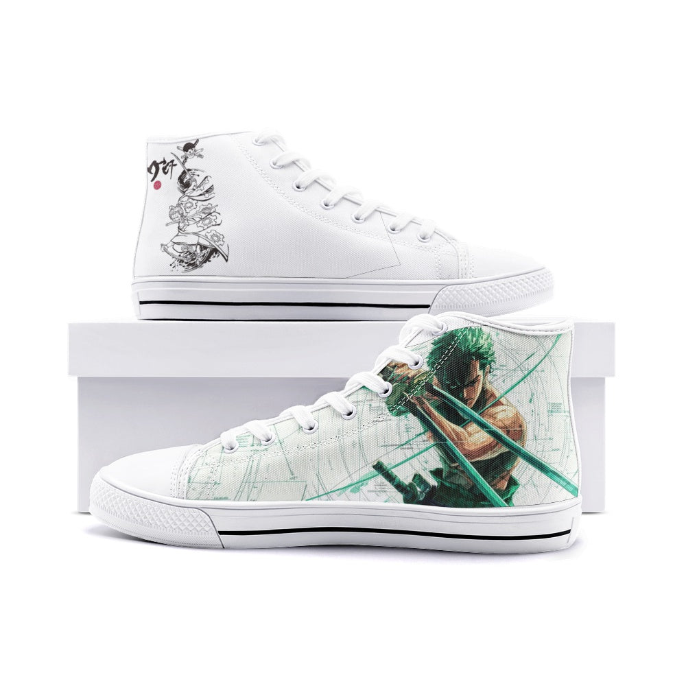 Roronoa Zorro (Unisex High Top Canvas Shoes)