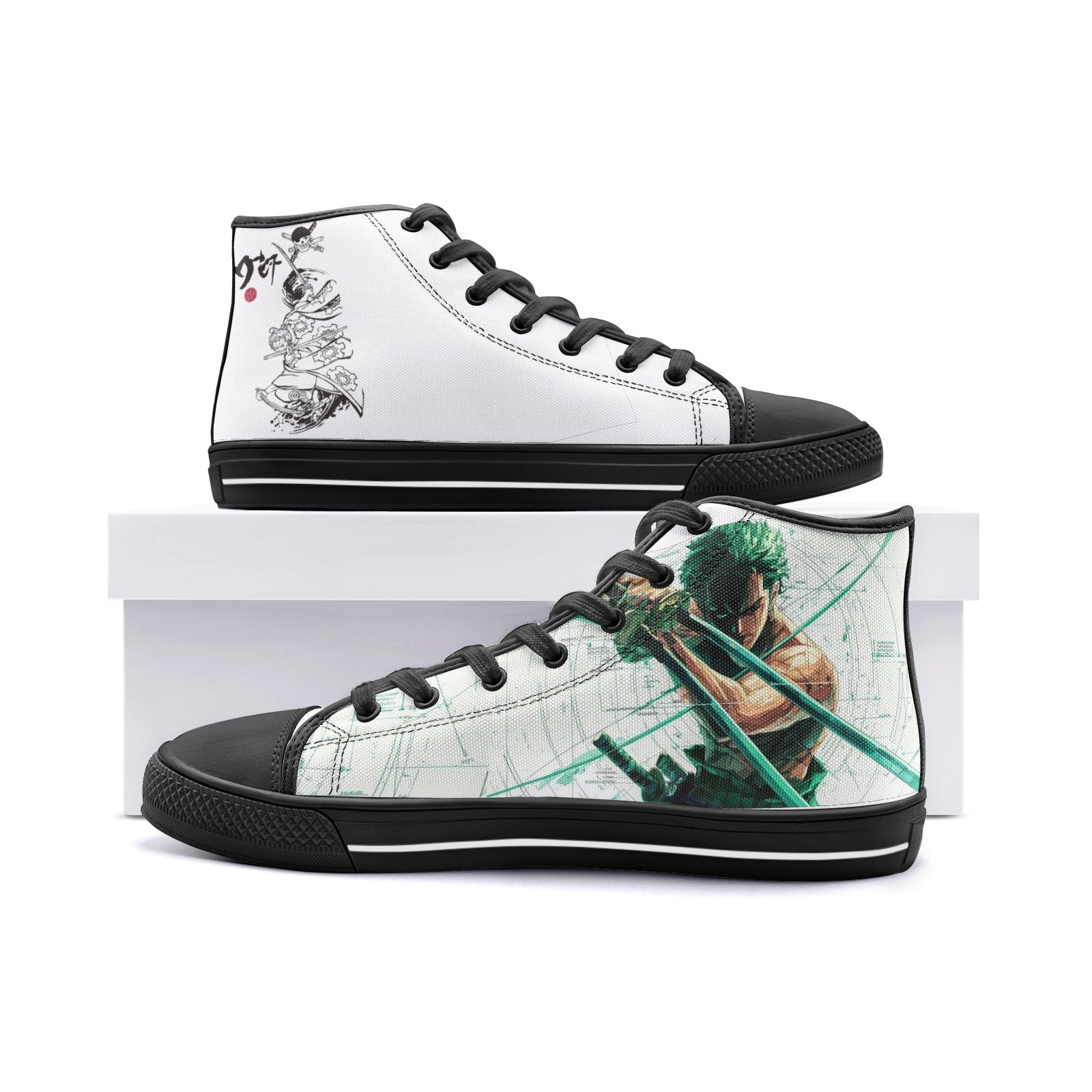 Roronoa Zorro (Unisex High Top Canvas Shoes)