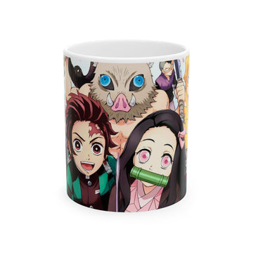 Anime-Inspired Ceramic Mug, Cute Coffee Cup, Gifts for Fans, Collectible Drinkware, Vibrant Art, Unique Gift Ideas