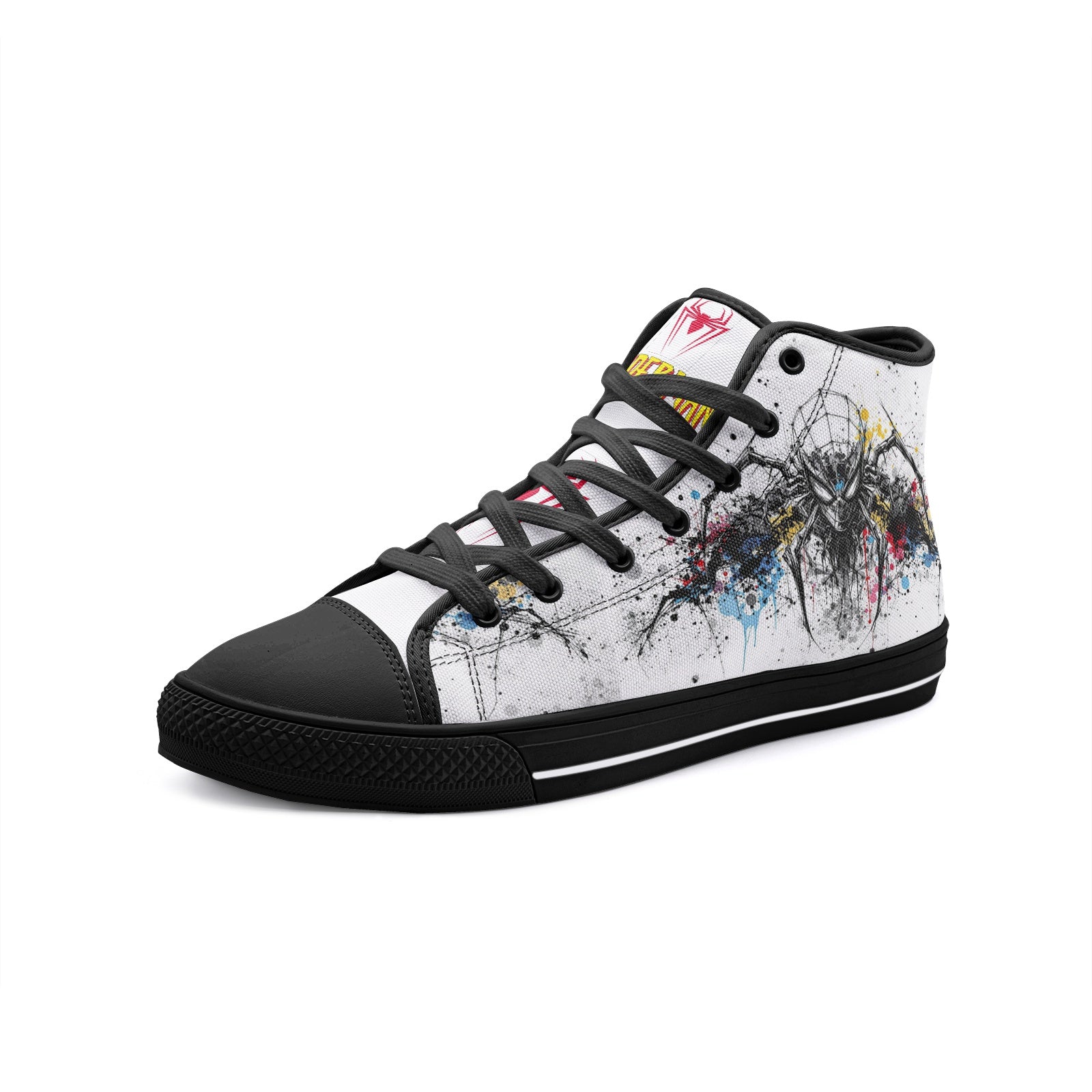 Spiderman Paint Edition (Unisex High Top Canvas Shoes)