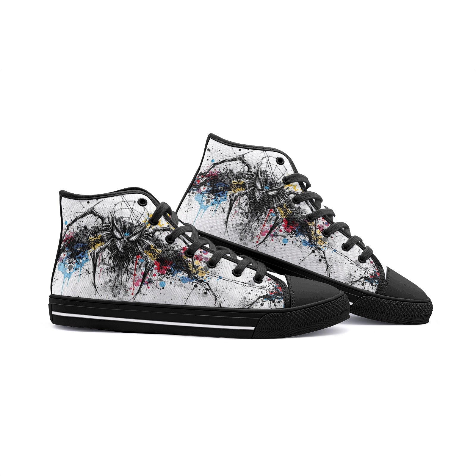 Spiderman Paint Edition (Unisex High Top Canvas Shoes)