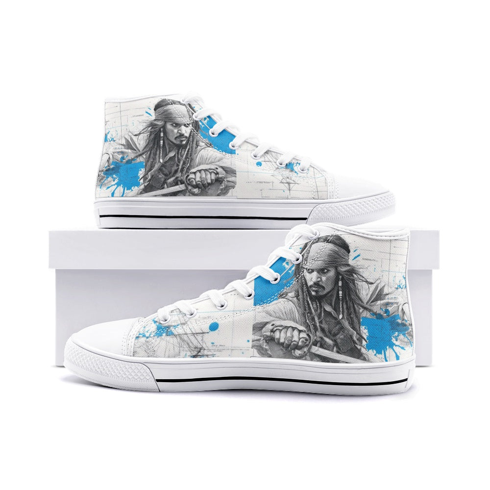 Pirates Johny (Unisex High Top Canvas Shoes)