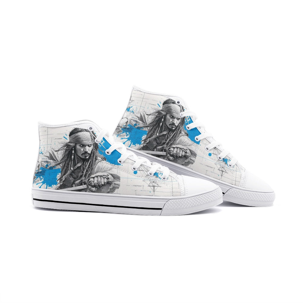 Pirates Johny (Unisex High Top Canvas Shoes)
