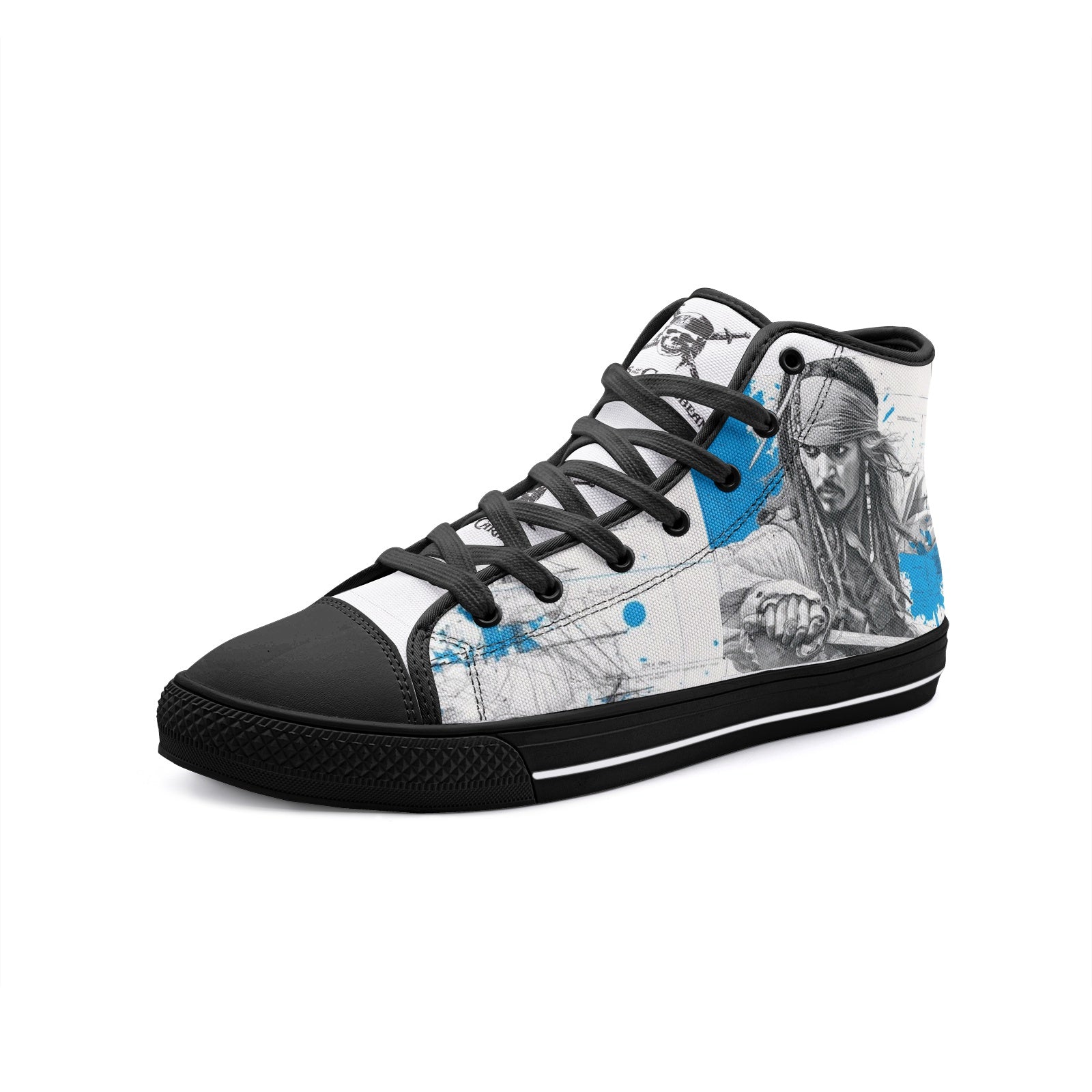 Pirates Johny (Unisex High Top Canvas Shoes)