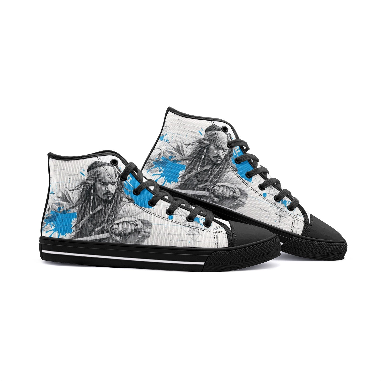 Pirates Johny (Unisex High Top Canvas Shoes)