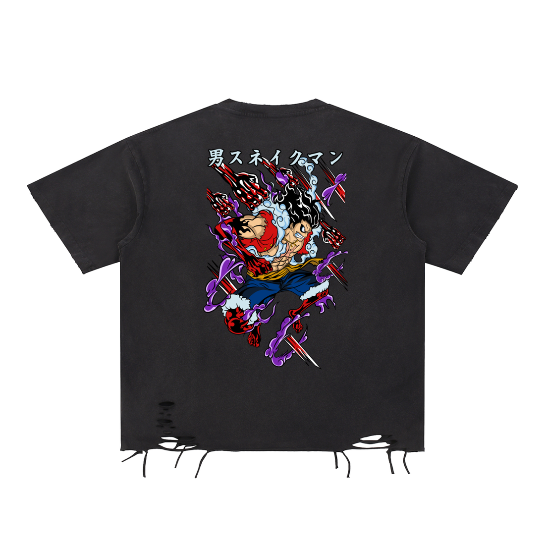 Snow Washed Raw-Hem T-Shirt