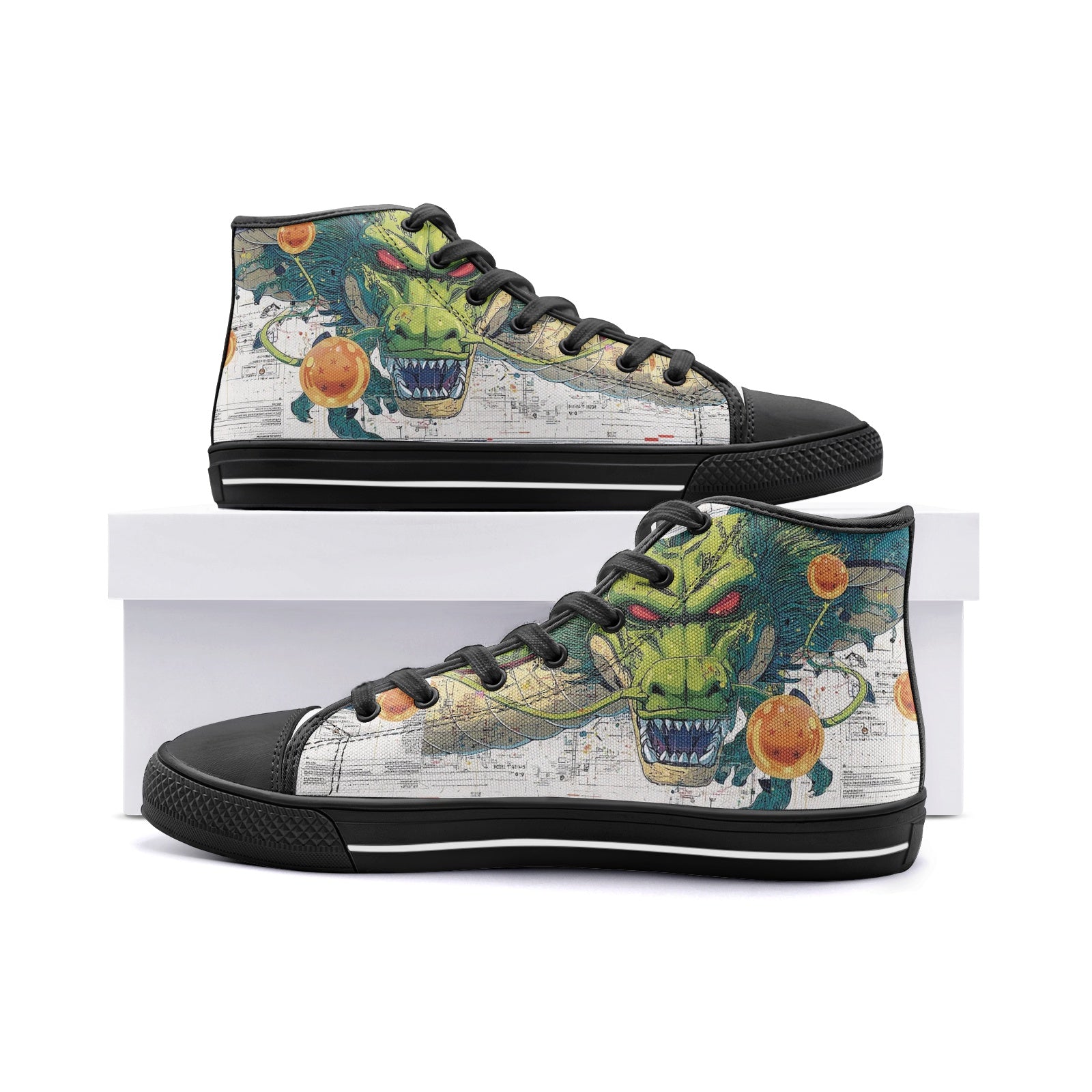DBZ-Shenlon (Unisex High Top Canvas Shoes)
