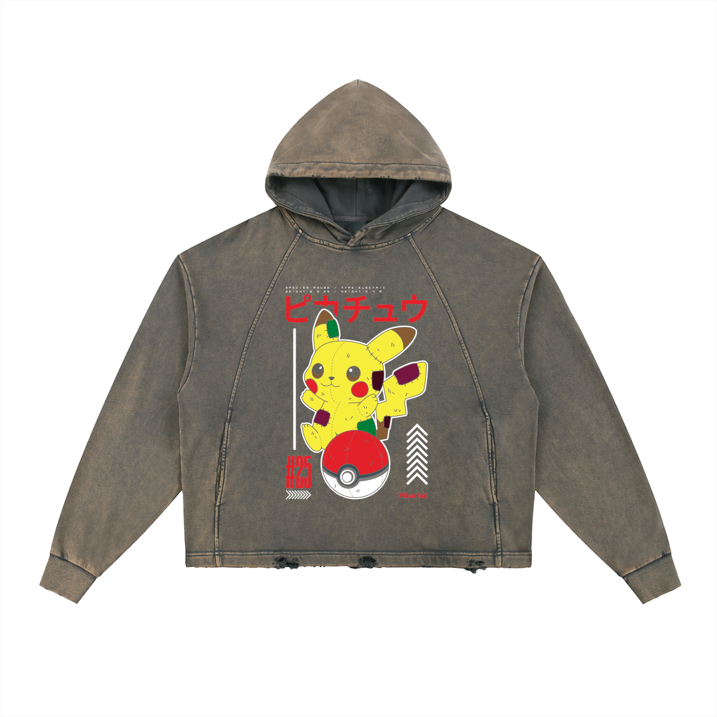 Vintage Washed Frayed-Hem Hoodie