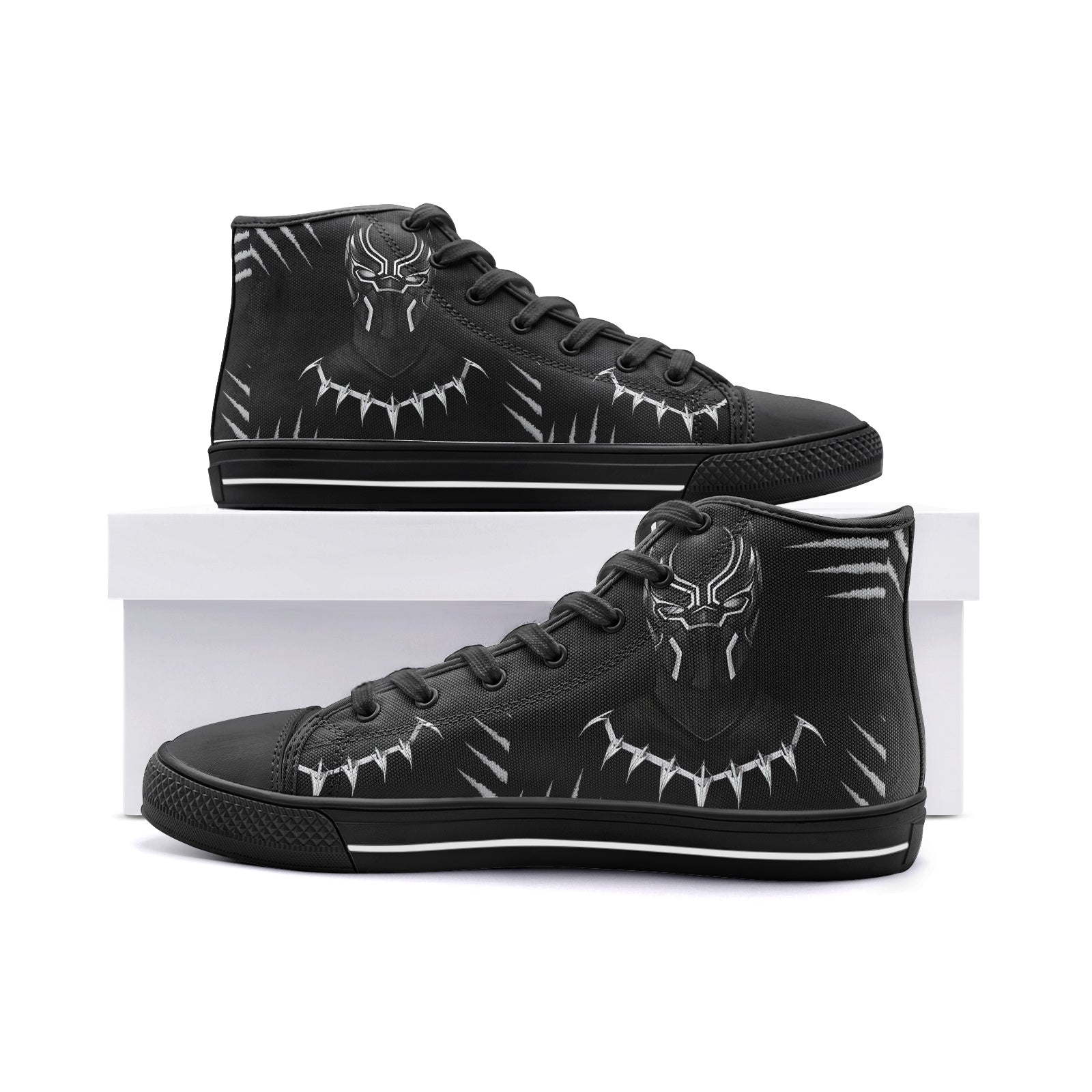 BlackXPanther (Unisex High Top Canvas Shoes)
