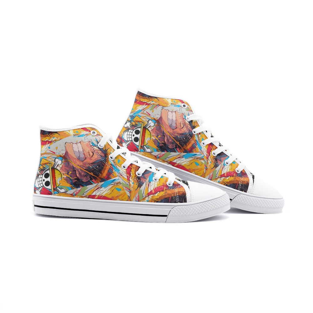Luffy (Unisex High Top Canvas Shoes)