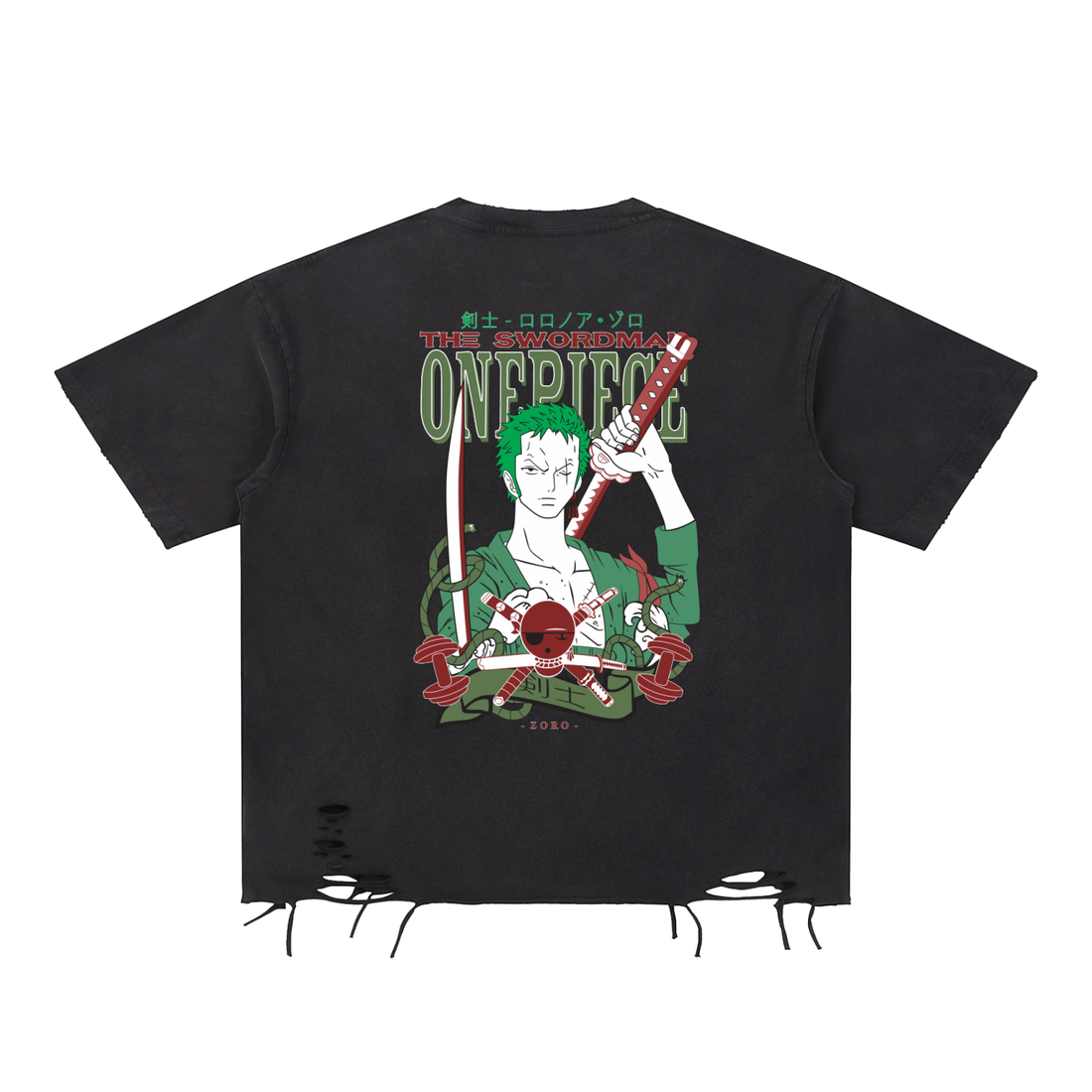 Snow Washed Raw-Hem T-Shirt