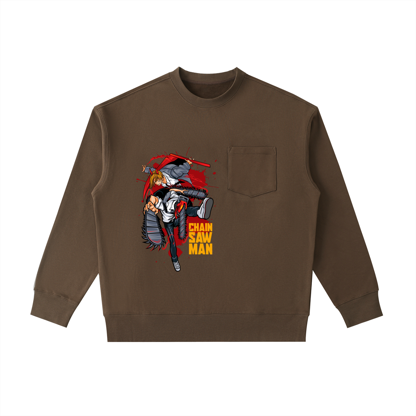Heavyweight Patch Pocket Crewneck Sweatshirt