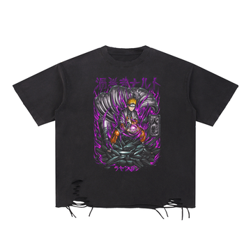 Snow Washed Raw-Hem T-Shirt