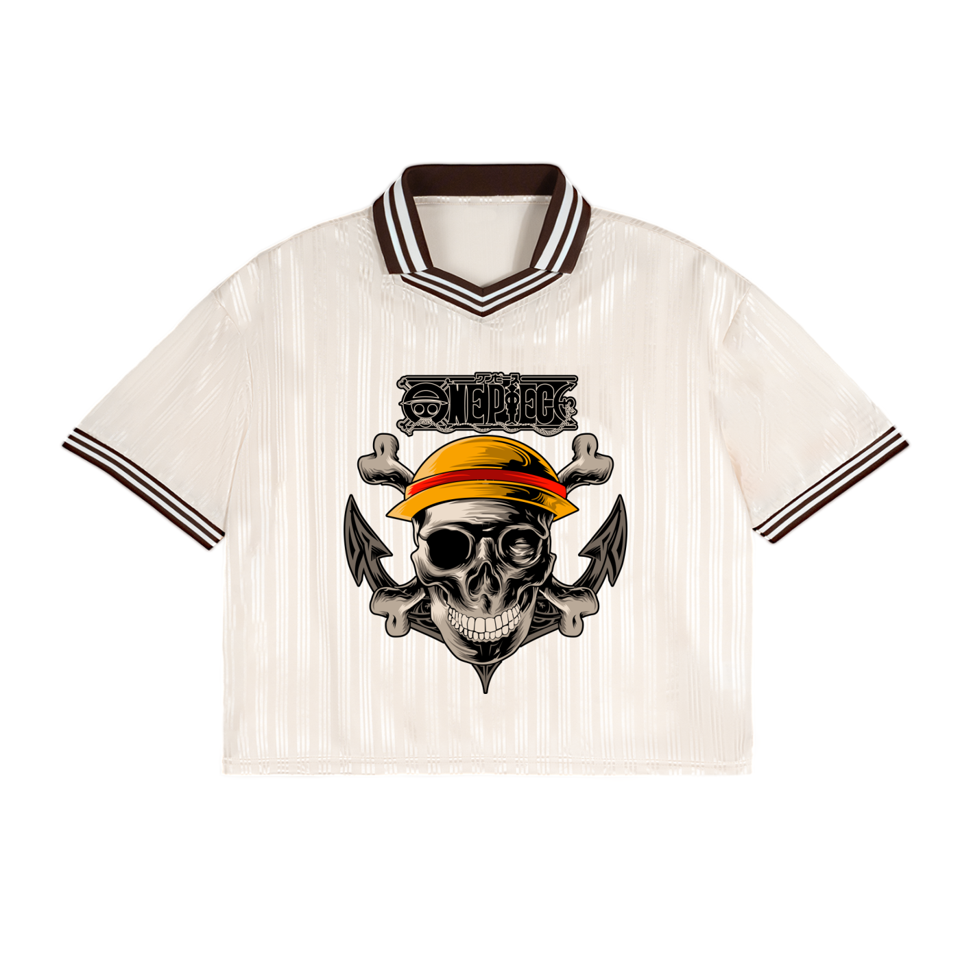 Contrast Stripes Polo Collar T-Shirt