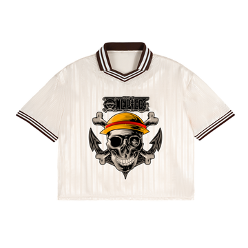 Contrast Stripes Polo Collar T-Shirt