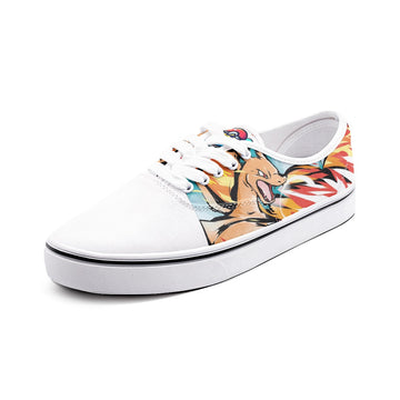 Pokemon Charizard (Unisex Canvas Shoes Fashion Low Cut Loafer Sneakers)