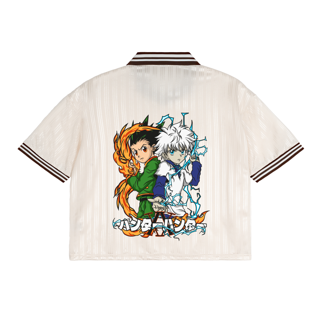 Contrast Stripes Polo Collar T-Shirt