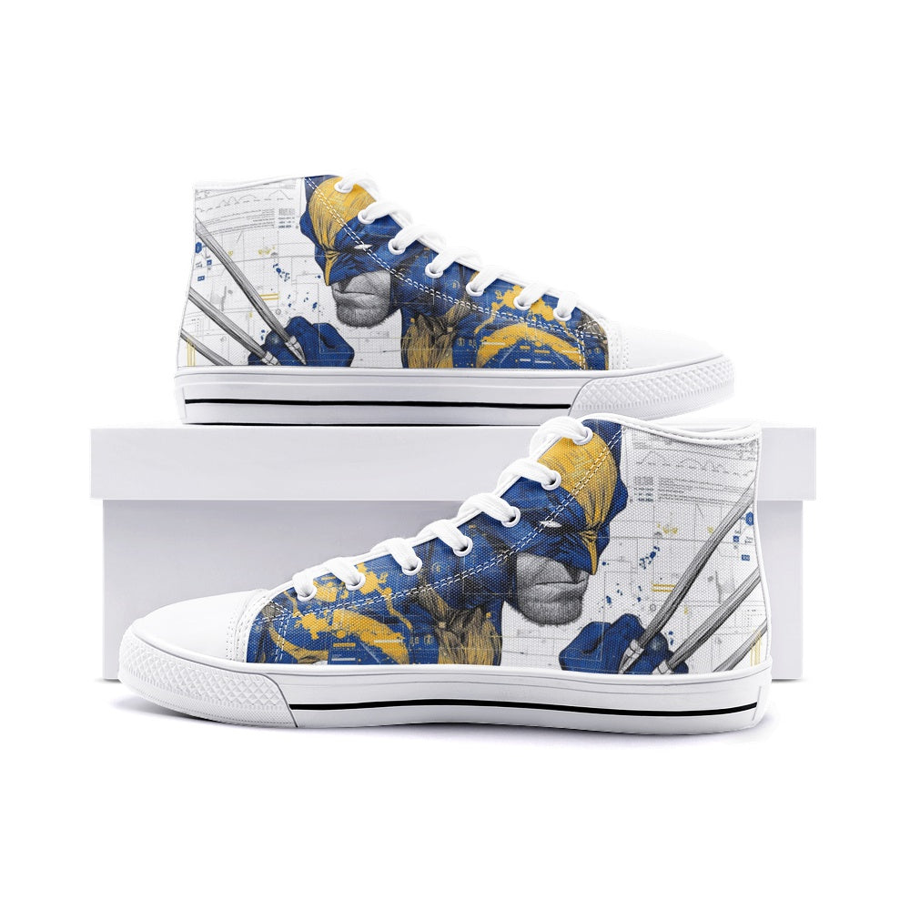 WolverineXMarvel (Unisex High Top Canvas Shoes)