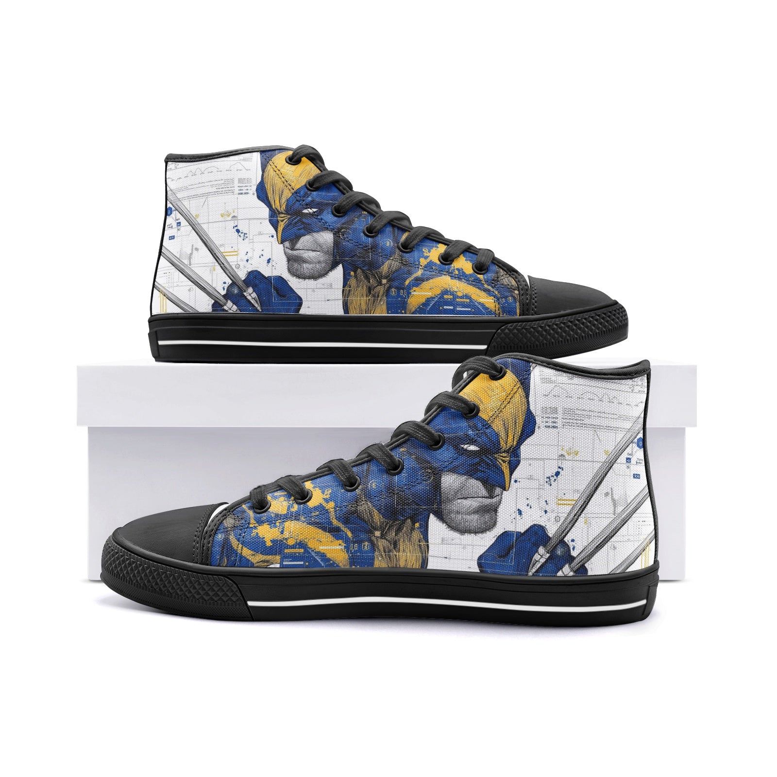 WolverineXMarvel (Unisex High Top Canvas Shoes)