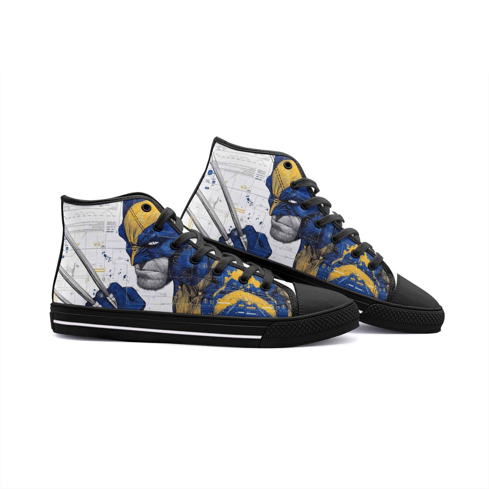 WolverineXMarvel (Unisex High Top Canvas Shoes)