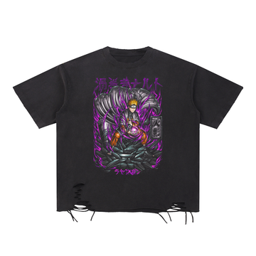 Snow Washed Raw-Hem T-Shirt