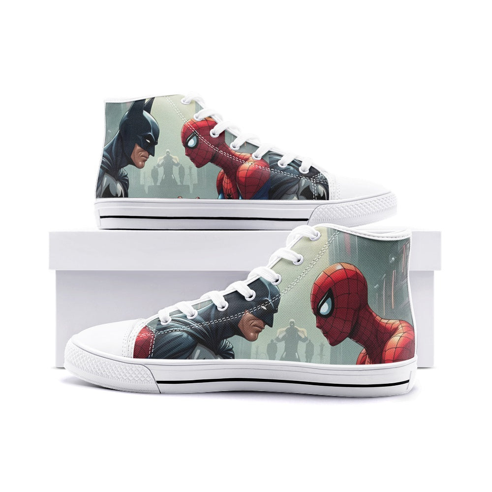 BatmanXSpidey (Unisex High Top Canvas Shoes)